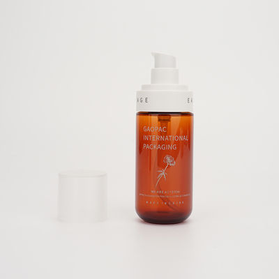 бутылок лосьона насоса 80ml 100ml упаковка янтарных пластиковая косметическая