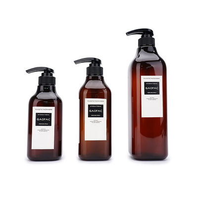 Забота кожи ЛЮБИМЦА пустая янтарная упаковывая бутылки шампуня 500ml 600ml 1000ml пластиковые