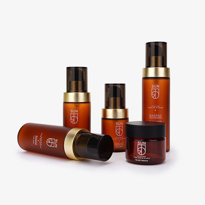 бутылки 100ml 120ml косметические пластиковые/бутылки Cleanser стороны с золотым KD сильным сосут