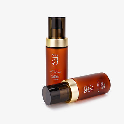 бутылки 100ml 120ml косметические пластиковые/бутылки Cleanser стороны с золотым KD сильным сосут