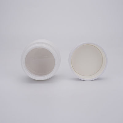 опарник круга 50ml PETG белый пластиковый, опарник сливк стороны косметический