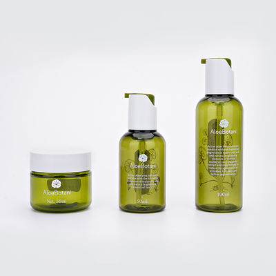 Салатовые пластиковые опарник бутылки 50ml PETG лосьона косметические и набор бутылок