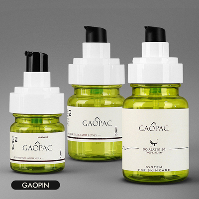 бутылки лосьона зеленого цвета 40ml 50ml 130ml набор пластиковой роскошный косметический упаковывая